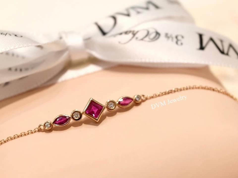 需訂製-18K GOLD RUBY BRACELET  | Gbru0003