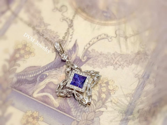 需訂製-18K GOLD TANZANITE PENDANT | Gpta0001