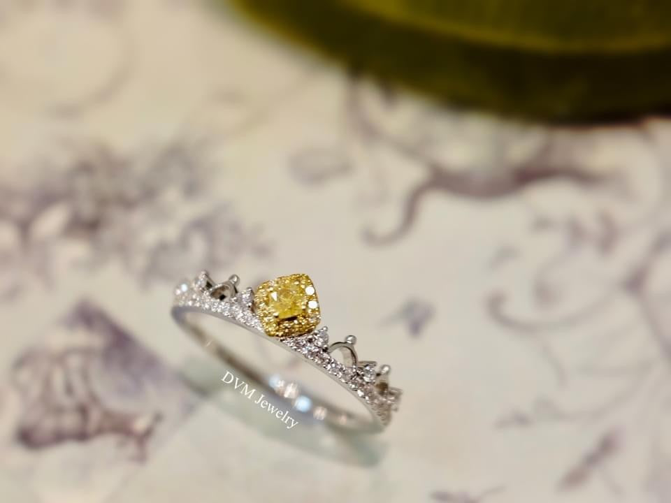 需訂製-18K GOLD YELLOW DIAMOND RING Dry0008