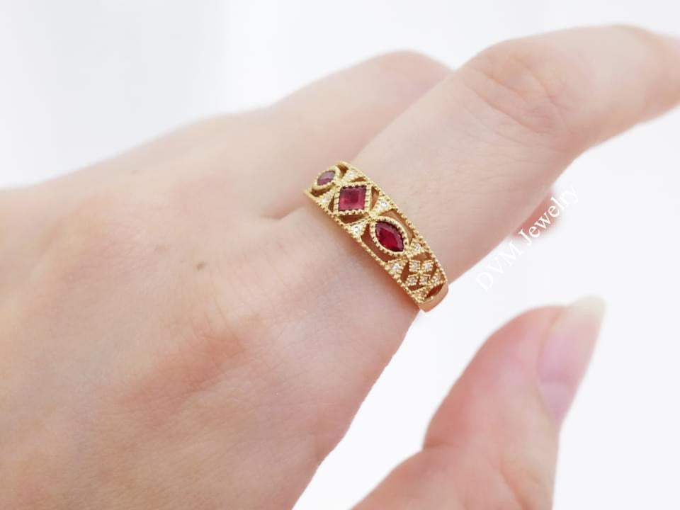 需訂製-18K GOLD RUBY RING | Grru0001