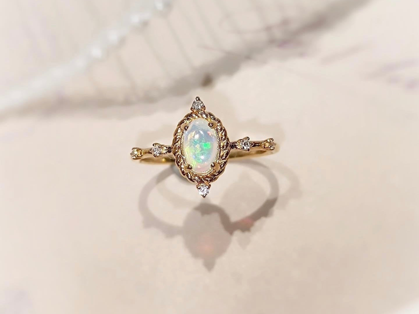 需訂製-18K GOLD OPAL RING | Gro0003