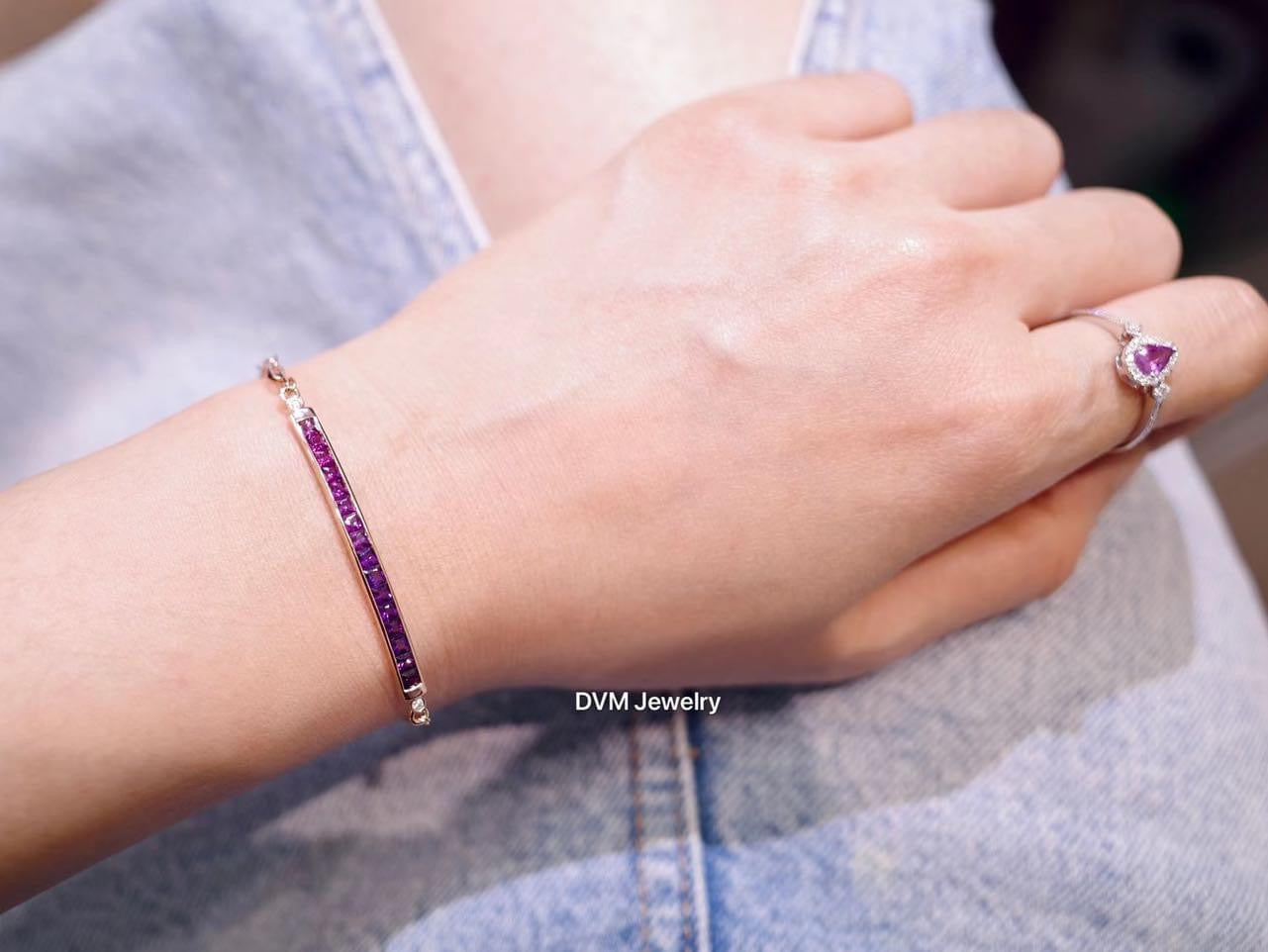 需訂製-18K GOLD PURPLE SAPPHIRE BRACELET  | Gbs0008