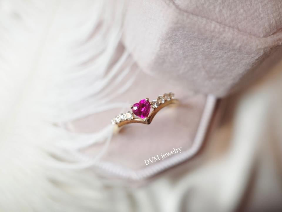 需訂製/18K GOLD PINK RUBY RING | Grru0011
