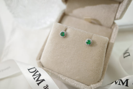 需訂製-18K GOLD EMERALD EARRING | Gee0006