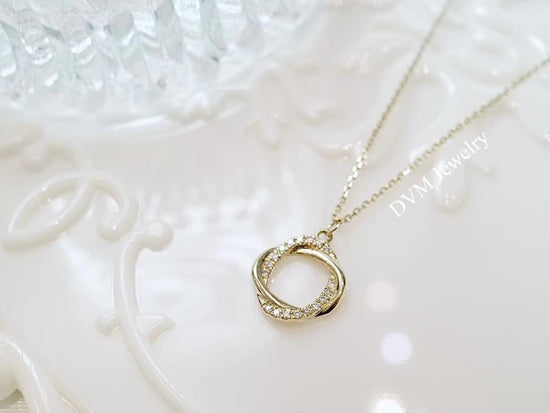 需訂製-18K GOLD DIAMOND NECKLACE | Dnw0021