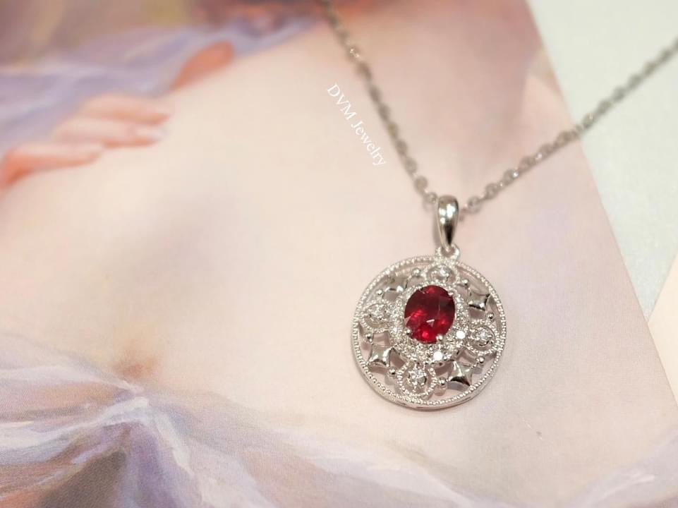 需訂製-18K GOLD RUBY PENDANT  | Gpru0004