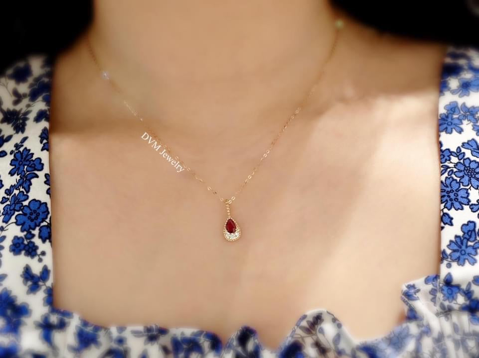 需訂製-18K GOLD RUBY PENDANT  | Gpru0003