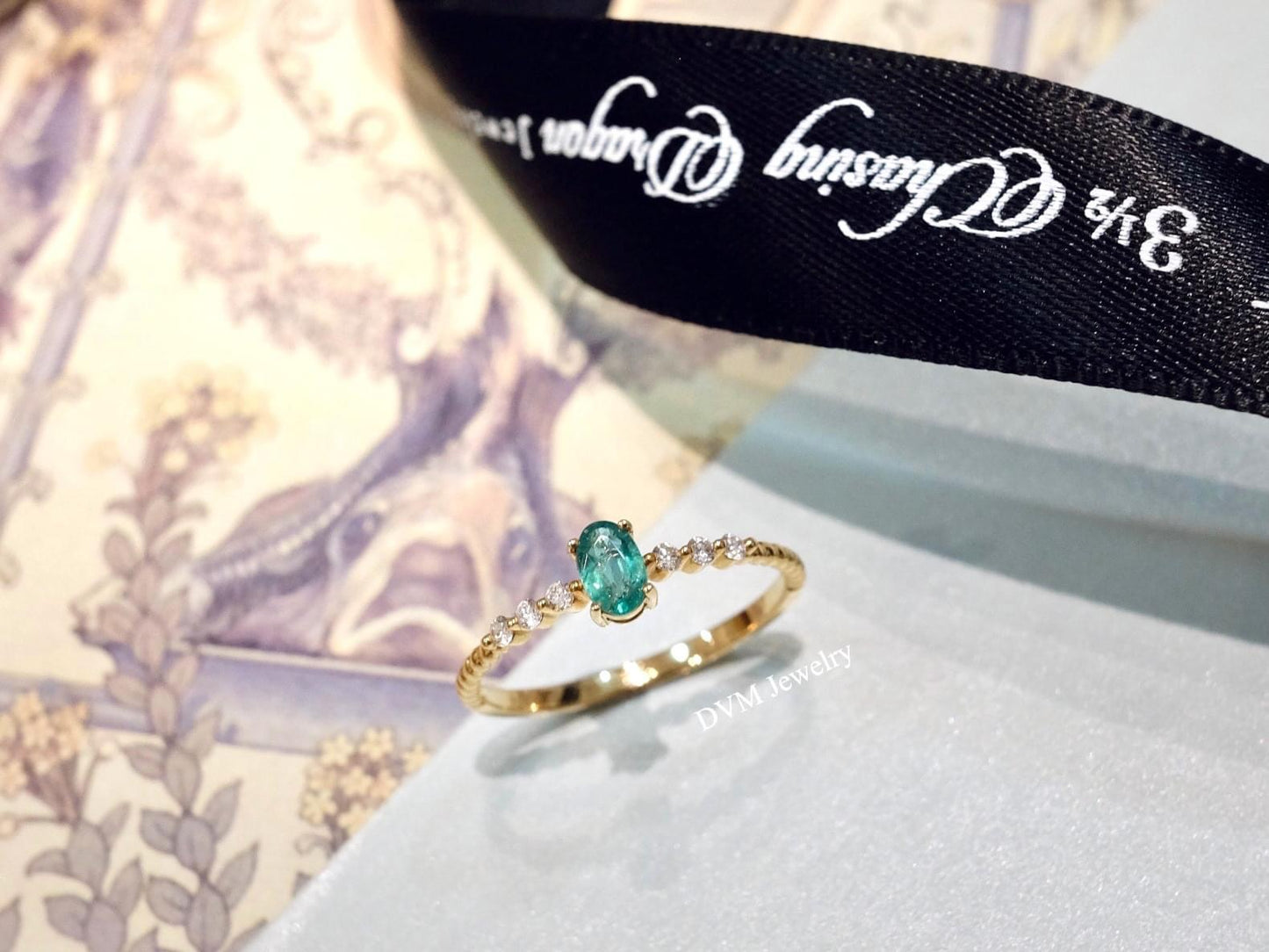 需訂製-18K GOLD EMERALD RING | Gre0005