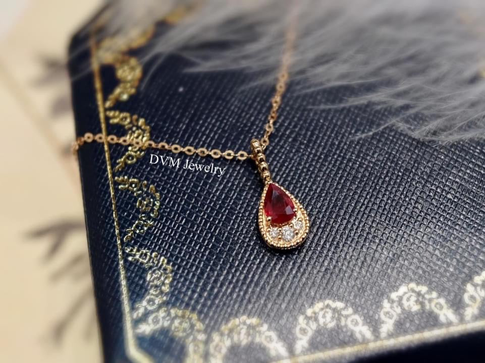 需訂製-18K GOLD RUBY PENDANT  | Gpru0003