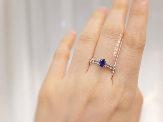 需訂製-18K GOLD SAPPHIRE DIAMOND RING | Grs0027