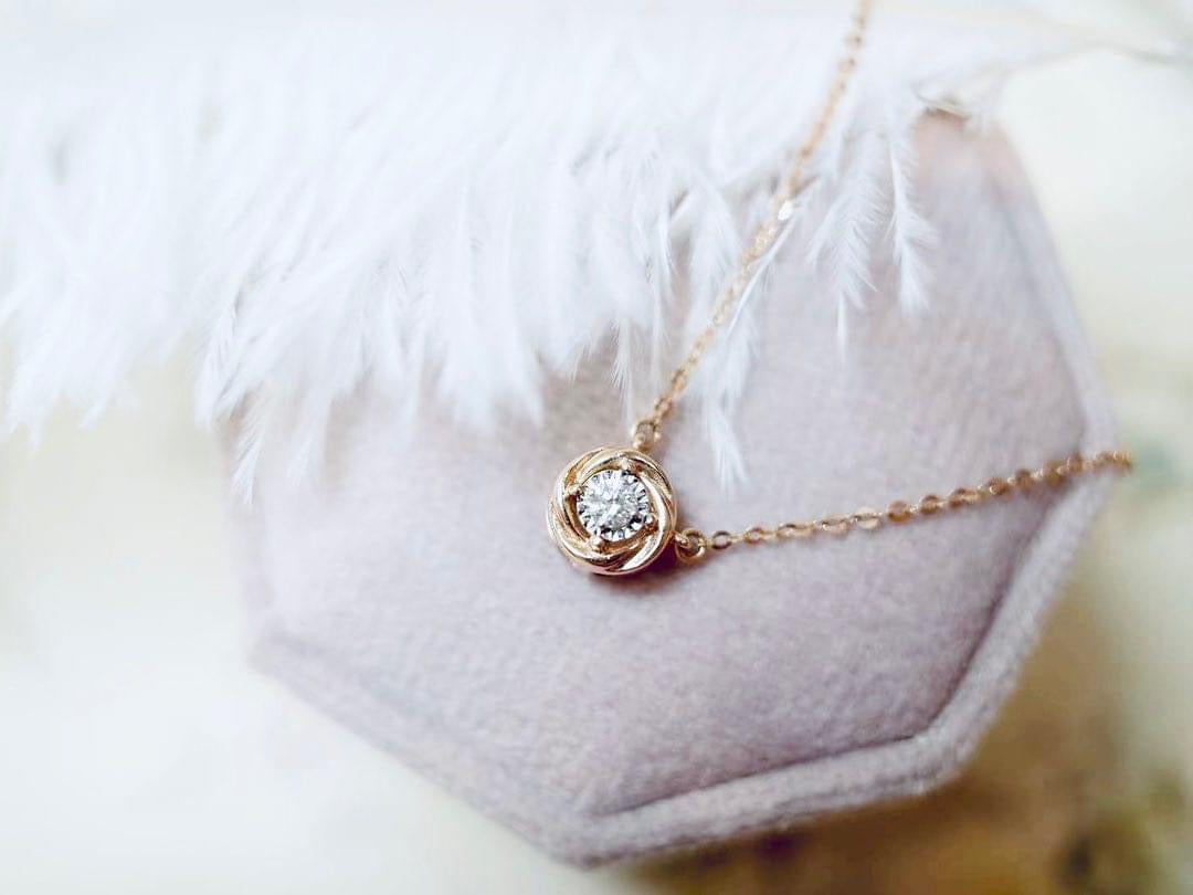 需訂製-18K GOLD DIAMOND NECKLACE | Dnw0013