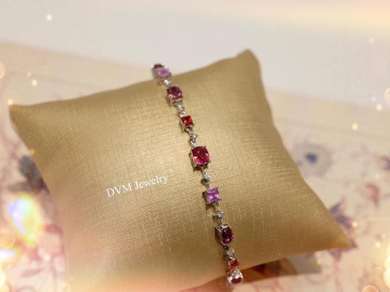 需訂製-18K GOLD RUBY & PINK SAPPHIRE BRACELET | Gbru0002