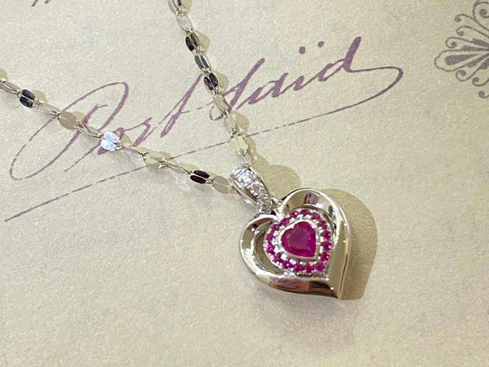 需訂製-18K GOLD PINK RUBY NECKLACE | Gnru0005