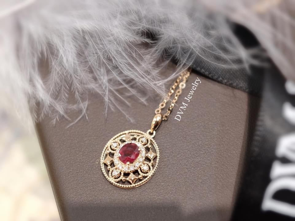 需訂製-18K GOLD RUBY PENDANT  | Gpru0004
