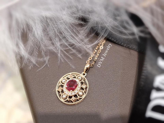 需訂製-18K GOLD RUBY PENDANT  | Gpru0004