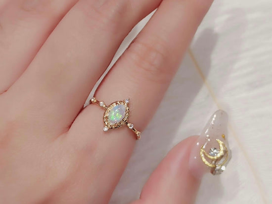 需訂製-18K GOLD OPAL RING | Gro0003