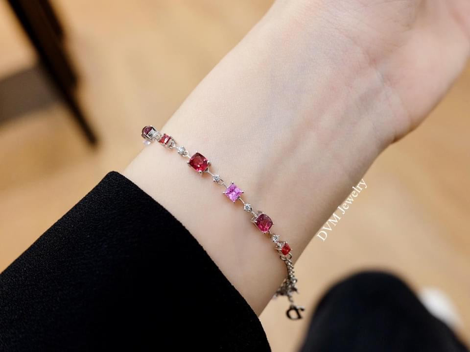 需訂製-18K GOLD RUBY & PINK SAPPHIRE BRACELET | Gbru0002