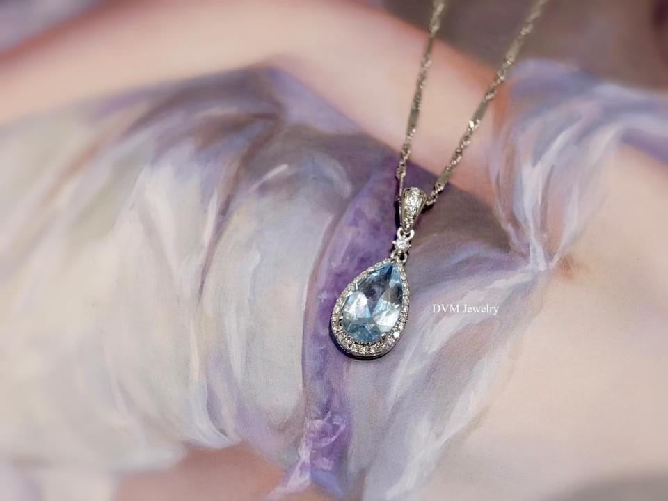 需訂製-18K GOLD AQUAMARINE PENDANT | Gpa0002