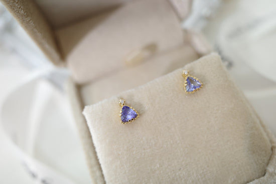 需訂製-18K GOLD TANZANITE EARRING | Geta0001