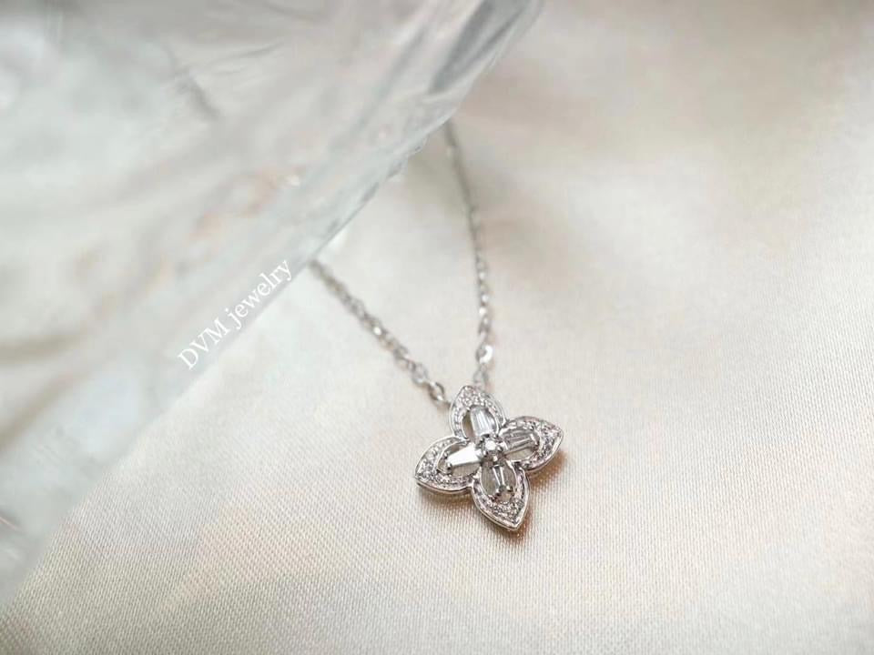 18K GOLD DIAMOND NECKLACE | Dnw0036
