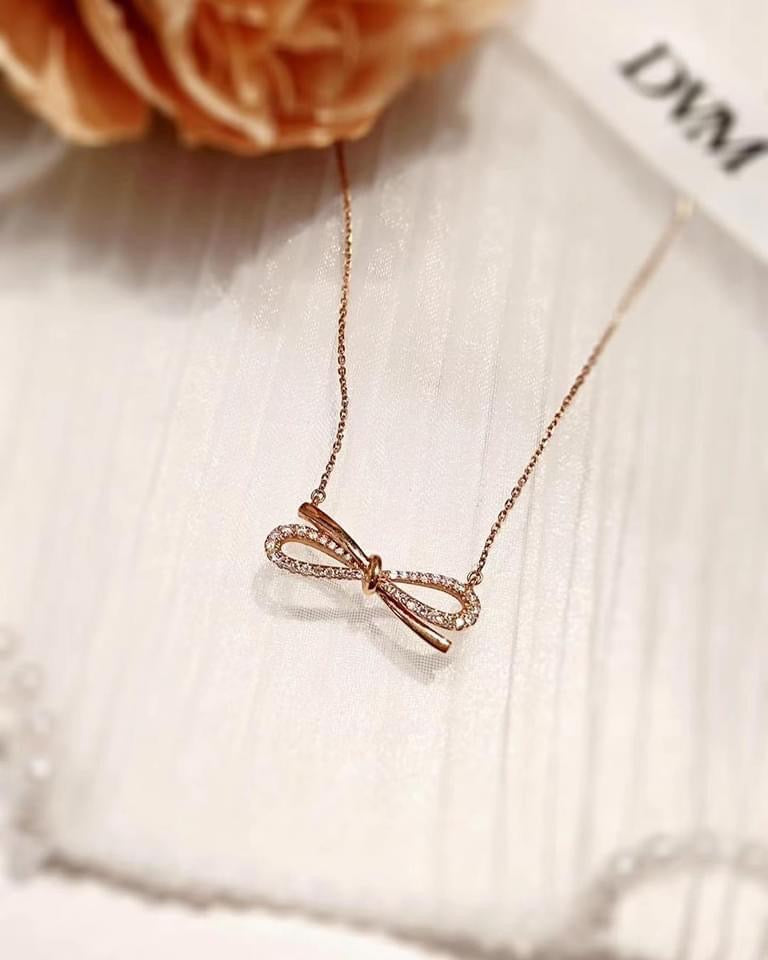 18K GOLD DIAMOND NECKLACE | Dnw0005