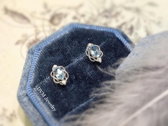 需訂製-18K GOLD AQUAMARINE EARRING | Gea0002