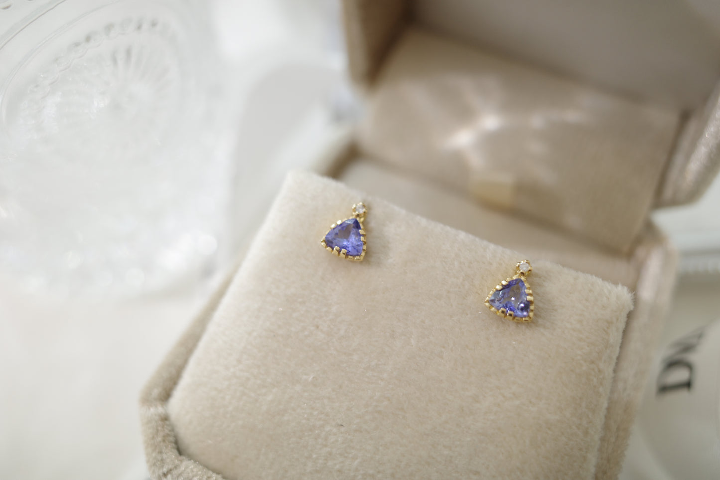 需訂製-18K GOLD TANZANITE EARRING | Geta0001