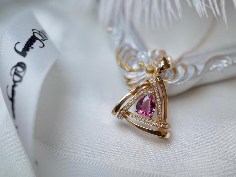 需訂製-18K GOLD TOURMALINE PENDANT | Gpto0009