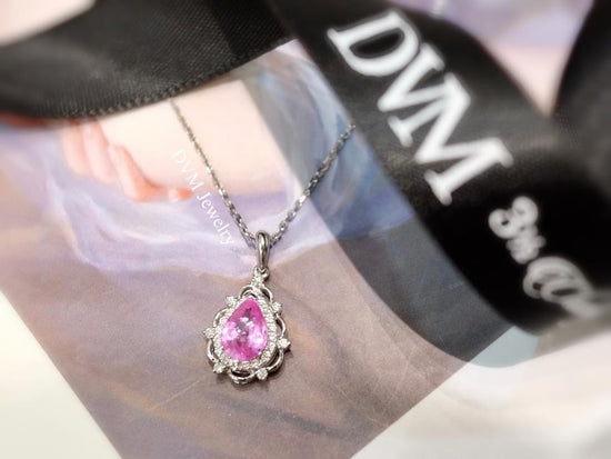需訂製-18K GOLD PINK SAPPHIRE PENDANT | Gps0016