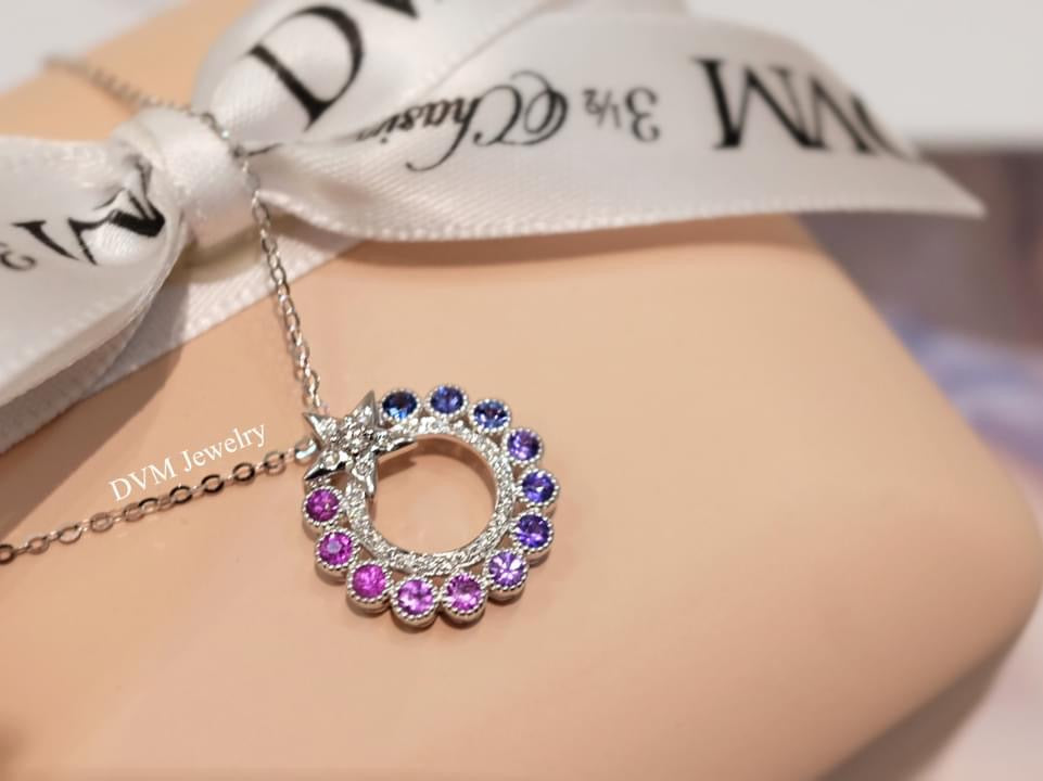 需訂製-18K GOLD PURPLE SAPPHIRE PENDANT  | Gpr0002