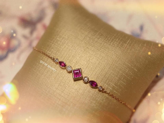 需訂製-18K GOLD RUBY BRACELET  | Gbru0003