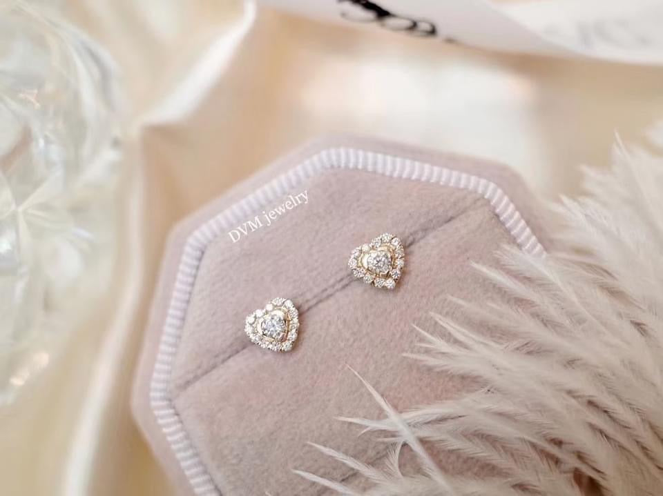 18K GOLD DIAMOND EARRING | Dew0012