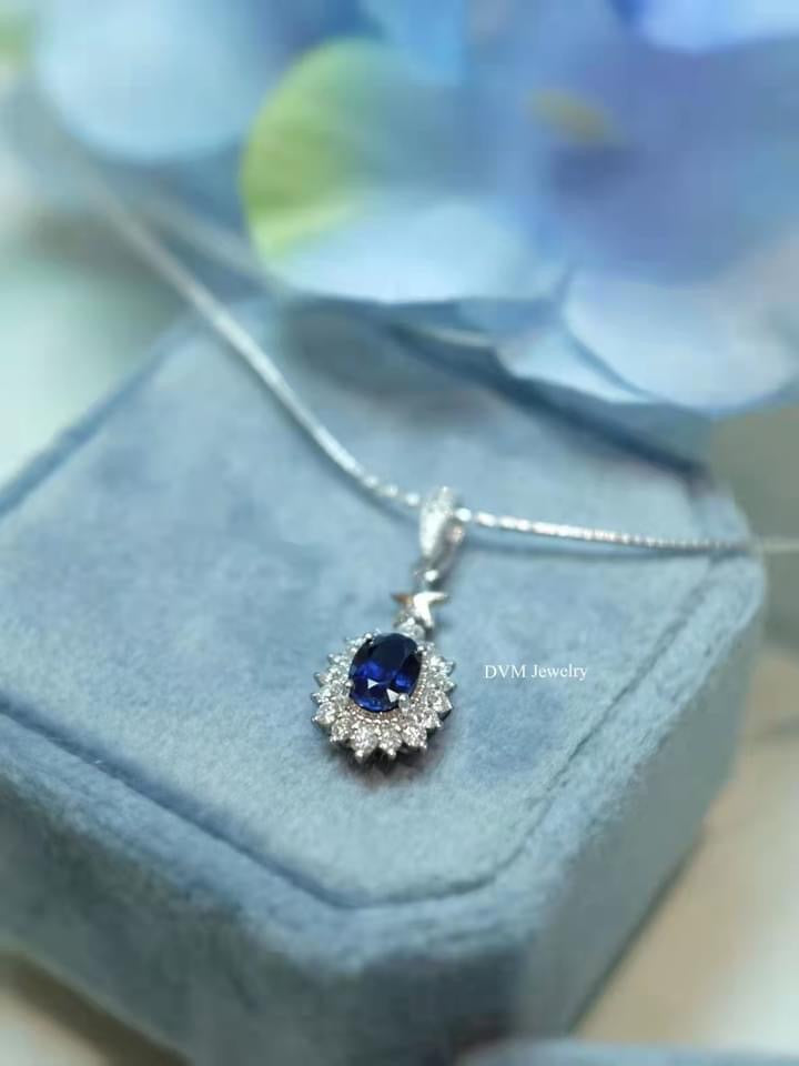 需訂製-18K GOLD SAPPHIRE PENDANT | Gps0019