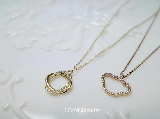 18K GOLD DIAMOND NECKLACE | Dnw0022