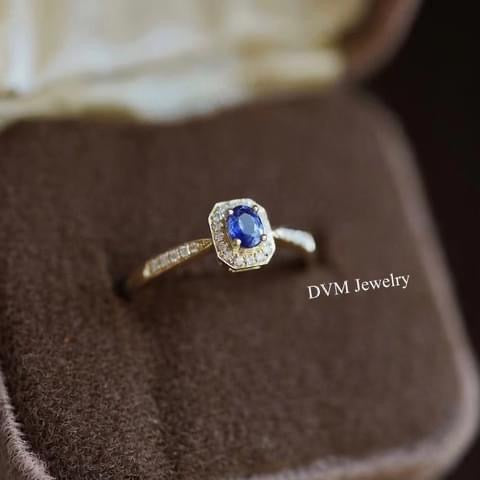 需訂製-18K GOLD SAPPHIRE DIAMOND RING