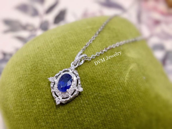 需訂製-18K GOLD SAPPHIRE PENDANT | Gps0014
