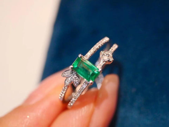 需訂製-18K GOLD EMERALD RING