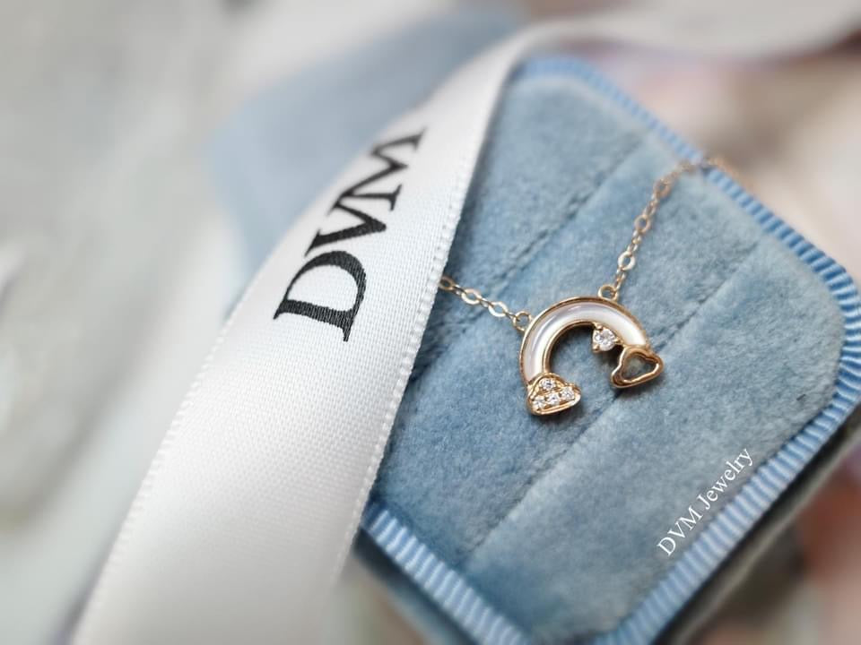 需訂製-18K GOLD WHITE SHELL DIAMOND | Dnw0008