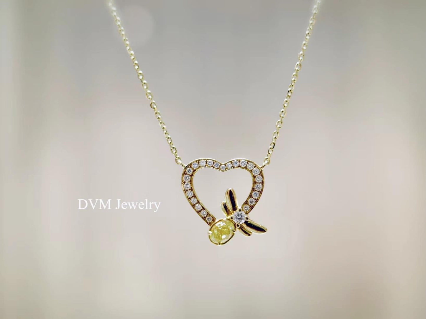 需訂製-18k GOLD YELLOW DIAMOND NECKLACE | Dny0002
