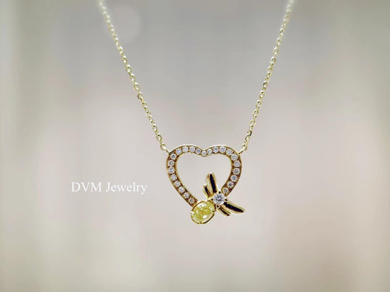 需訂製-18k GOLD YELLOW DIAMOND NECKLACE | Dny0002