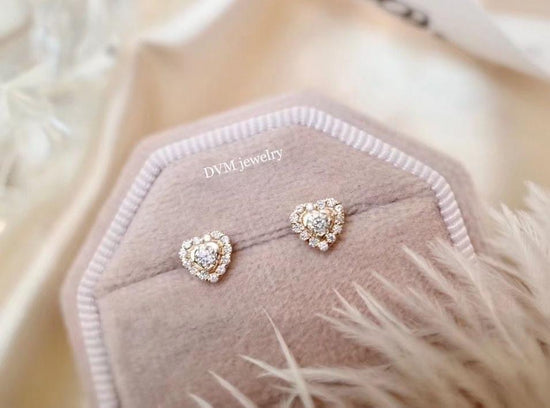18K GOLD DIAMOND EARRING | Dew0012