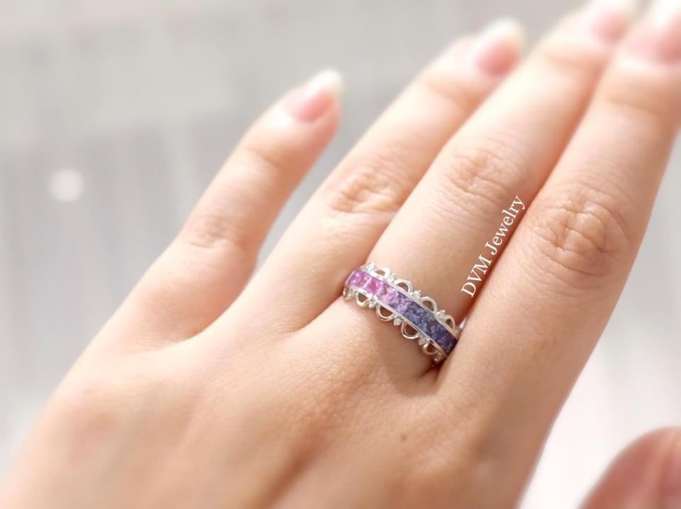 18K GOLD PINK SAPPHIRE RING | Grr0016