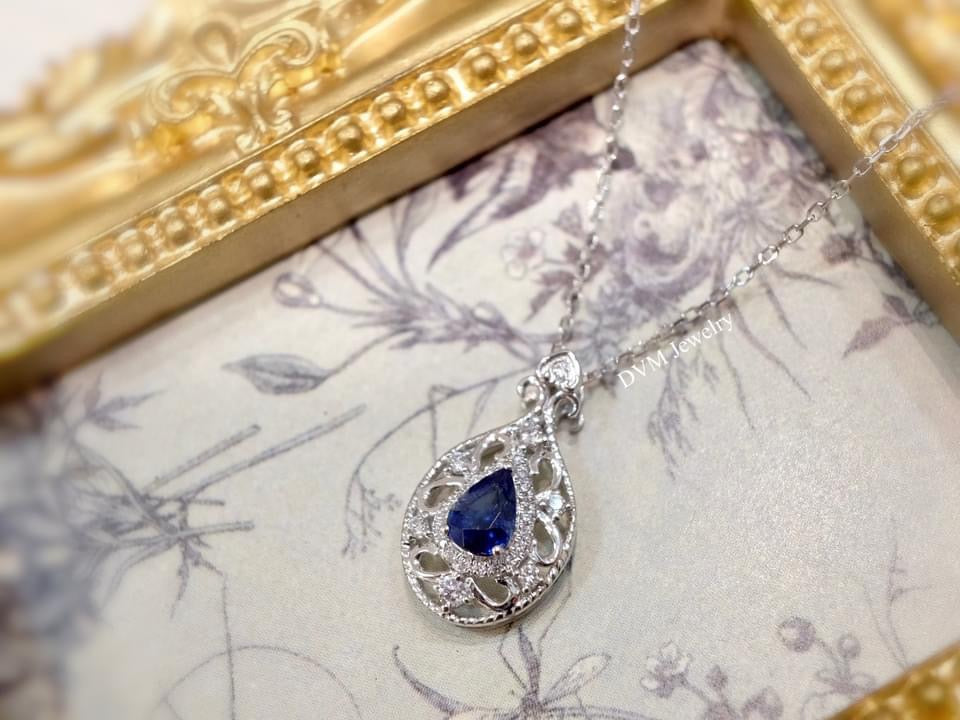 需訂製-18K GOLD SAPPHIRE PENDANT | Gps0009