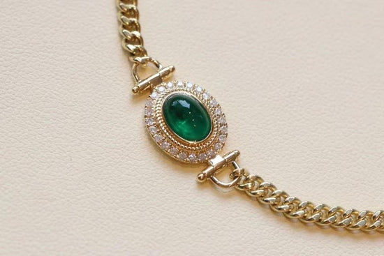 需訂製-18K GOLD EMERALD BRACELET