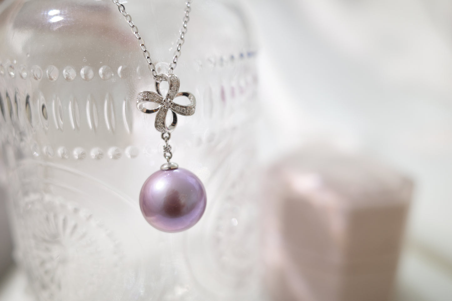 需訂製-18K GOLD PURPLE EDISON PEARL PENDANT | Pb0004