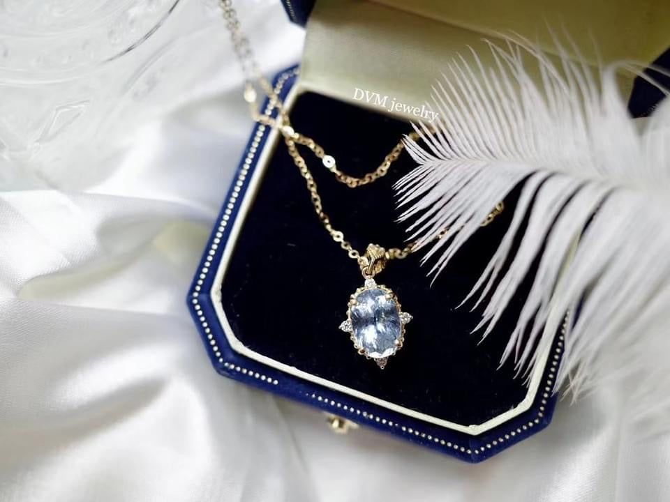 需訂製-18K GOLD AQUAMARINE PENDANT | Gpa0006