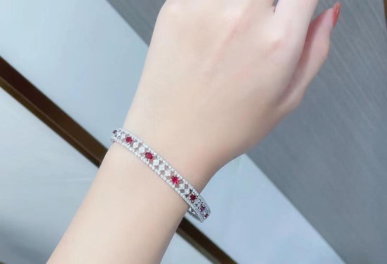 需訂製-18K GOLD RUBY DIAMOND BRACELET