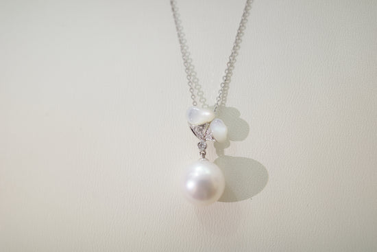 需訂製-18K GOLD SHELL&PEARL NECKLACE | Pb0006