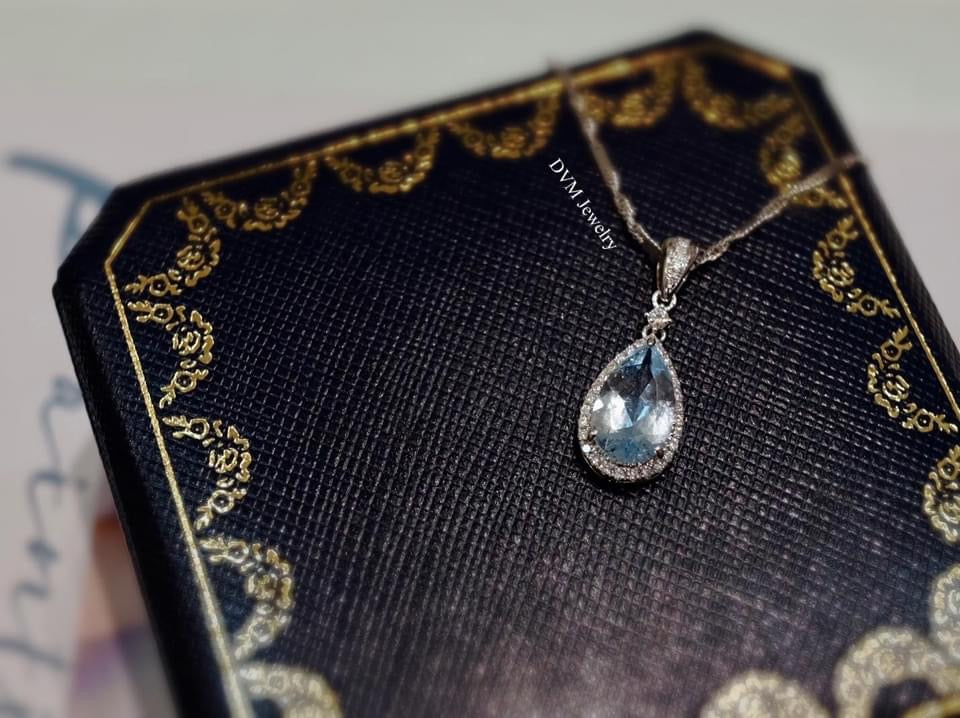 需訂製-18K GOLD AQUAMARINE PENDANT | Gpa0002