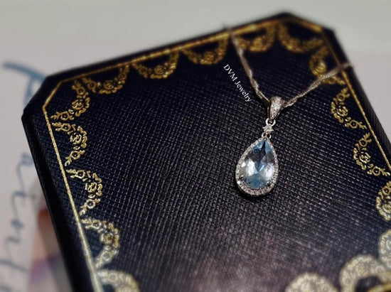 需訂製-18K GOLD AQUAMARINE PENDANT | Gpa0002